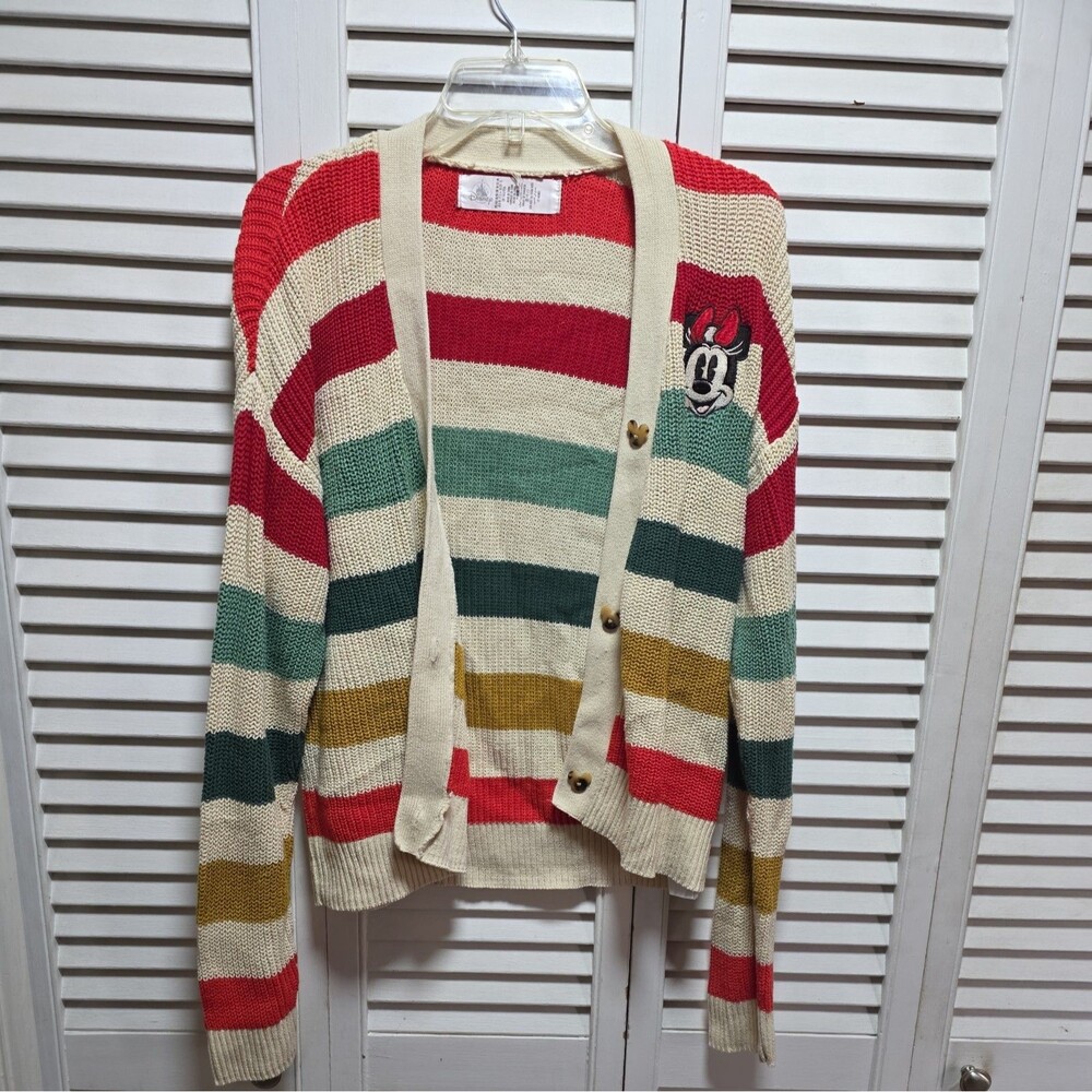Disney Store Minnie Mouse Color Stripped Cardigan- Women's Size 2XL